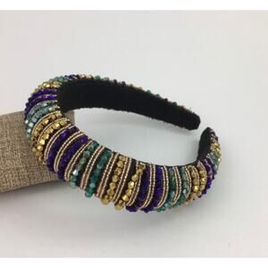 Mardi Gras Beaded Headband